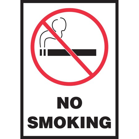 Accuform SAFETY LABEL NO SMOKING 5 X 3 12 LSMK553VSP