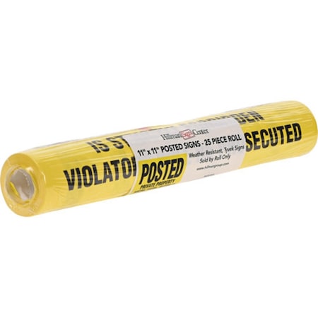 Hillman English Yellow No Trespassing Sign 11 in. H X 11 in. W 843388