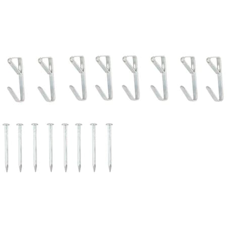 Prosource Picture Hanger, 5 lb, Steel, Zinc, Zinc, Nail-In Mounting PH-121005-PS