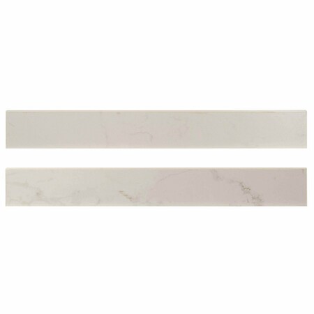 Ackland Chiara Isla 3 in. x 24 in. Polished Porcelain Bullnose Tile Trim, 30PK AKNPTCHIISLA3X24P-BN