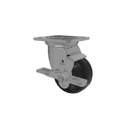 Colson Plate Casters, 4x2, D4.04109.539BRK7SSWB29 D4.04109.539-BRK7-SS-WB29