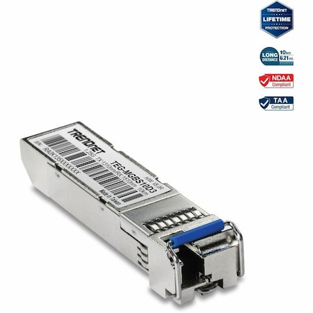 Trendnet MINI-GBIC DUAL WAVELENGTH SINGLE-MODE LC MODULE 1310(10KM) TEG-MGBS10D3