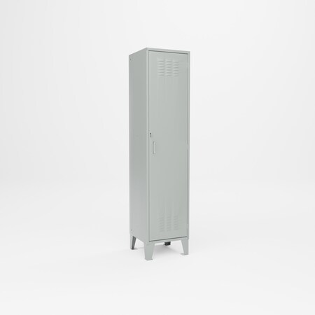 Pucel Single Tier Locker, 18 in W x 18 in D x 72 in H, Light Blue STL-1818-72