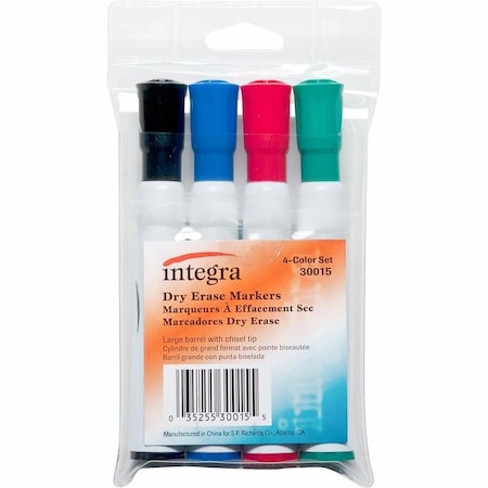 Integra Dry Erase Marker, Capped, Chisel, PK12 ITA30015