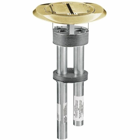 Hubbell Wiring Device-Kellems Poke-Through Box, 27 cu in, Wiring Box Type, 2 Gangs, Steel, Round Shape S1PTBRS