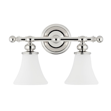 Hudson Valley Lighting Weston 2 Light Bath And Vanity 16 In. Polished Nickel 4502-PN
