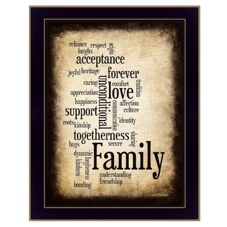 Homeroots Family 11 Black Framed Print Wall Art 405574