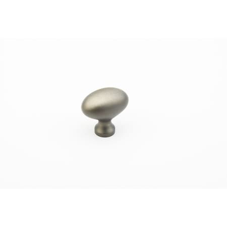 Schaub 1-3/8in Oval Country Traditional Cabinet Knob Antique Nickel Finish 719-AN