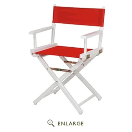 Betterbeds 200-01-021-11 18 in. Directors Chair White Frame with Red Canvas BE4269187