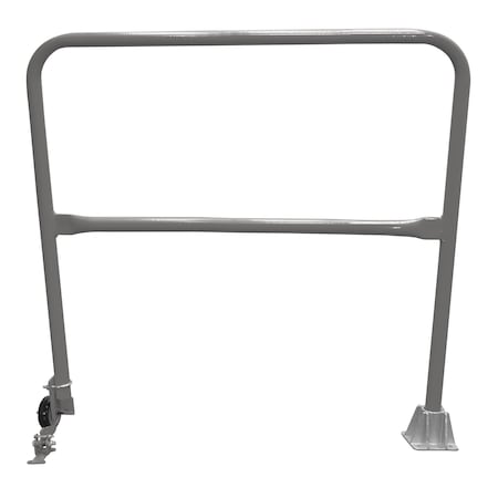 Vestil Steel Dock Safety Swing Gate 4 Ft. Length Gray Semi Gloss SSG-4-GYSG