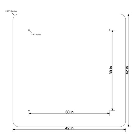 Sign Solutions Usa Traffic Sign, 42 in Width, Aluminum Sign, Square DUS12HWT4242R14-5