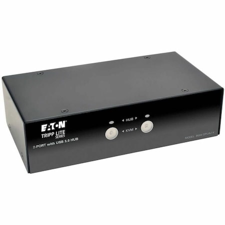 Eaton EATON Tripp Lite Series 2-Port DisplayPort KVM Switch with Audio, Cables and USB 3.0 SuperSpeed Hub B004-DPUA2-K