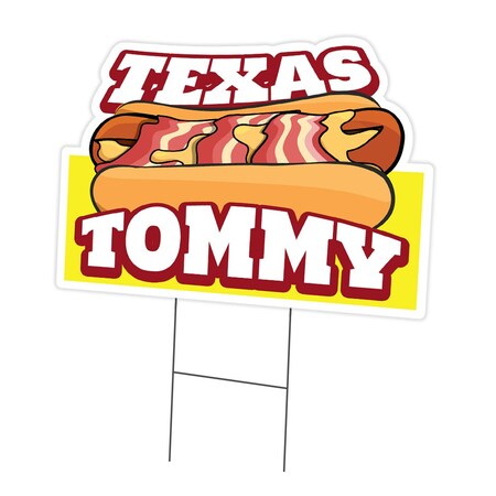 Signmission Texas Tommy Die Cut Yard Sign & Stake outdoor plastic coroplast window, C-DC-1824-Texas Tommy19 C-DC-1824-Texas Tommy19