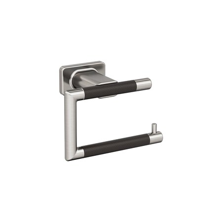 Amerock Esquire Brushed Nickel/Oil-Rubbed Bronze Contemporary Single Post Toilet Paper Holder BH26617G10ORB