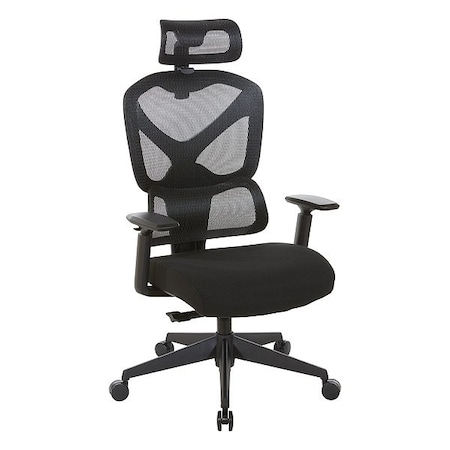 Office Star Products Office Chair, Adjustable Arms, Black 71142HR-3