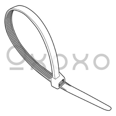 Oxoxo 24.5-175LB Cable Tie Natural Nylon 6/6, 250PK 603056