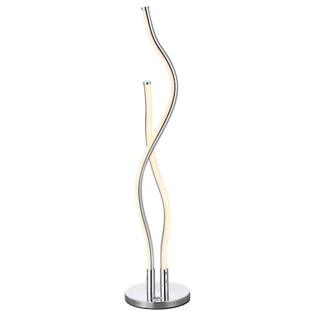 Jonathan Y Cairo 26.25" LED Integrated Table Lamp, Chrome JYL7001A