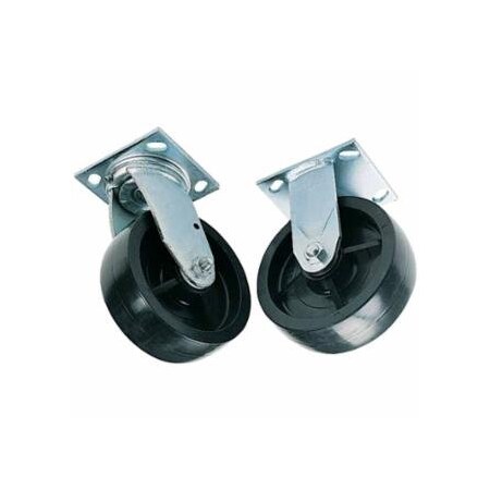 Green Leaf Caster Sets, 6 in, 500 lb, 2 Rigid; 2 Swivel 332-603