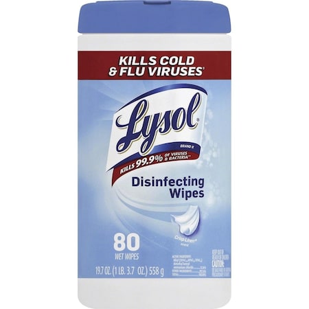 Lysol 7 x 8 in. Disinfecting Wipes Crisp Linen Scent, White 1573282