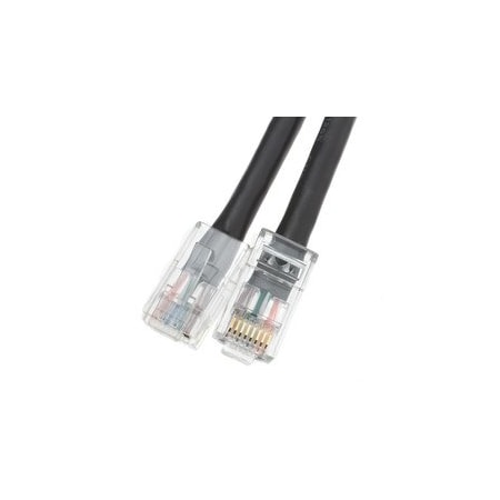 Cable Wholesale Cat5e Black Copper Ethernet Patch Cable, Bootless, POE Compliant, 100 foot 10X6-122HD