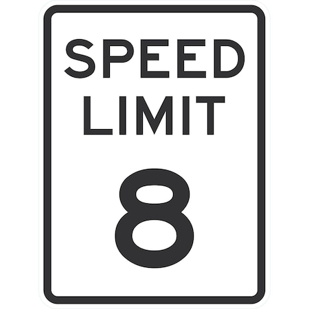 Lyle Speed Limit 8, 18x24, Non-Reflective, White G-11319-NA_18x24