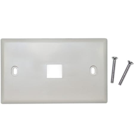 Cable Wholesale 1 Port Keystone Wall Plate, Single Gang - Beige 301-1K