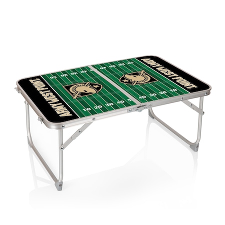 Picnic Time Family Of Brands Army Black Knights - Concert Table Mini Portable Table, Charcoal Wood Grain 843-00-141-764-0