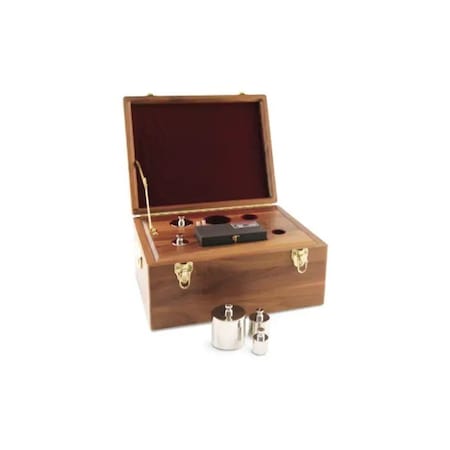 A&D 16 Piece 5-2-2-1 Calibration Weight Set w/Certificate, Class 0, Type I/II, Stainless Steel Polished AD-1800-5G-C