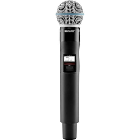 Shure HANDHELD TRANSMITTER WITH BETA 58A MICROPHONE QLXD2/B58=-G50