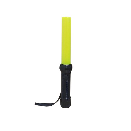 2W International Light Weight Traffic Baton with LED Flashlight, Lime, 12in Long BAL-12