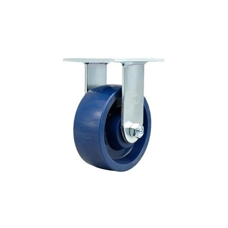 Service Caster 5 Inch Stainless Steel Solid Poly Wheel Rigid Caster with Ball Bearing SCC SCC-SS30R520-SPUB