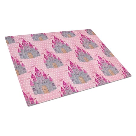 Carolines Treasures Watercolor Princess Castle Glass Cutting Board, Large BB7549LCB