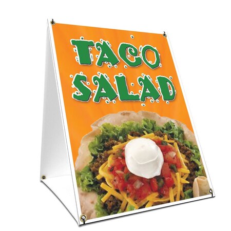 Signmission Taco Salad, 36 Inch x 24 Inch A-frame Yard Sign, Plastic Sign SBC-2436-Taco Salad