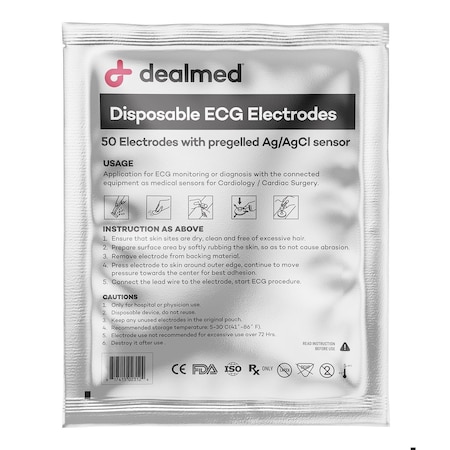 Dealmed Snap Electrode 35mm x 40mm, 50PK 782150