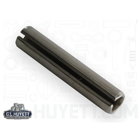 Huyett Slotted Spring Pin, Standard Duty, 420 Stainless Steel, 8 mm Dia x 65 mm Length SPMSP-080-065-A