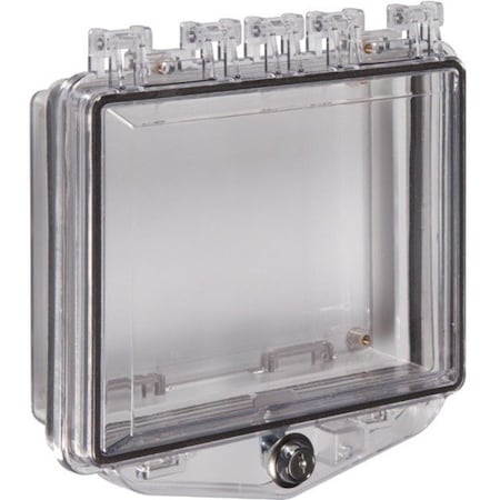Safety Technology International Enclosure, Polycarbonate, Surface Mount, 10 in W x 3 1/4 in H x 10 in D, Clear STI-7510F