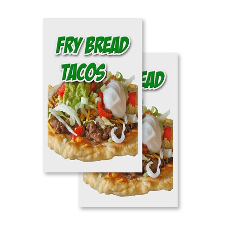 Signmission Fry Bread Tacos, Vinyl Decals Only 24 Inch x 36 Inch, Vinyl Decal, 2PK DSB-2436-2PACK-Fry Bread Tacos