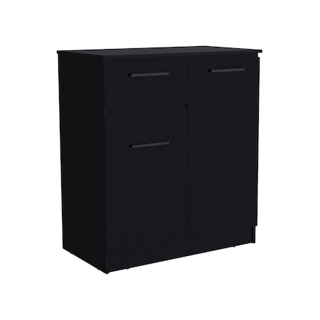 Homeroots 36" Black Drawer Combo Dresser 544057