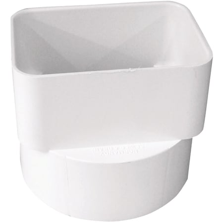 Ipex 3'' x 4'' x 4'' PVC Sewer and Drain Downspout Adapter 414434BC