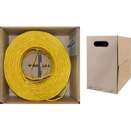 Cable Wholesale Riser Rated Cat5e Yellow Ethernet Cable, Solid, UTP (Unshielded Twisted Pair), POE 10X6-081TH