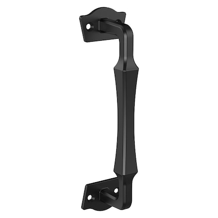National Hardware Rustic Modern Gate Pull, 9-7/8 in L Handle, Steel, Black N166-027