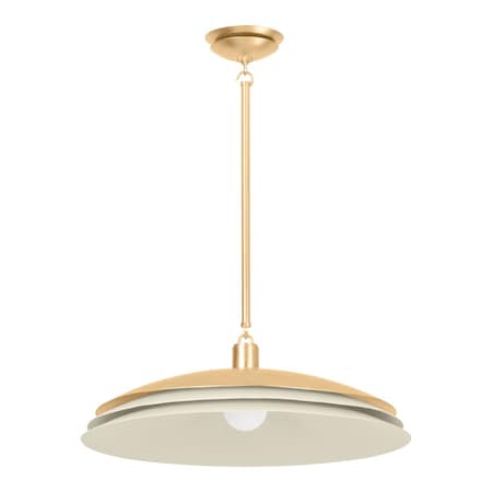 Hudson Valley Lighting Oneida 1 Light Pendant 23.5 In. Vintage Gold Leaf/Soft Sand 1272-VGL/SSD