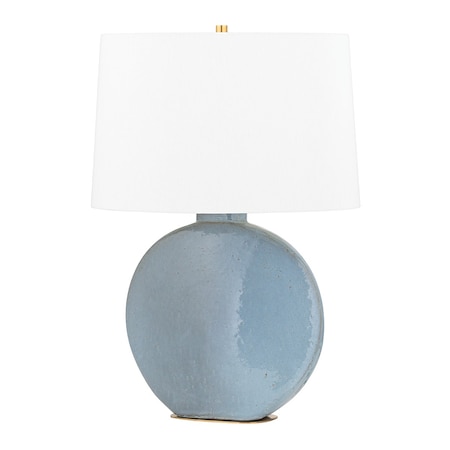 Hudson Valley Lighting Kimball 1 Light Table Lamp 11 In. Aged Brass/Gray L1840-AGB/GRY