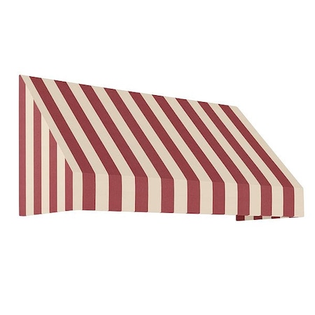 Awntech Awning, 16" H, Red, Tan, 64 1/2" L EN1030-5BT