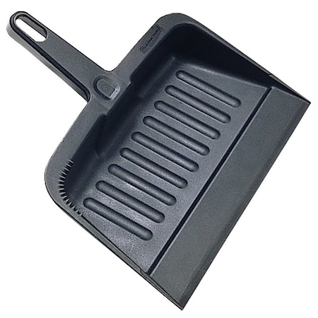 Rubbermaid 200500CHAR Dustpan, 12.2 in L, 8.2 in W, Polypropylene, Charcoal FG200500CHAR