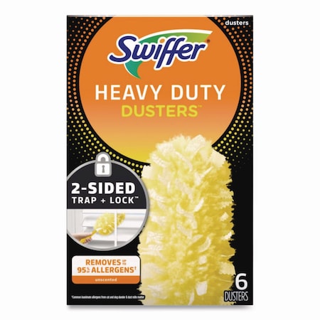 Swiffer Heavy Duty Dusters Refill, Dust Lock Fiber, Yellow, PK24 21620