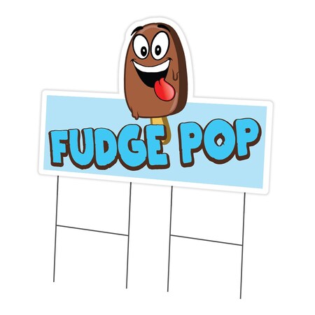 Signmission Fudge Pop Die Cut Yard Sign & Stake outdoor plastic coroplast window, C-DC-2436-Fudge Pop19 C-DC-2436-Fudge Pop19