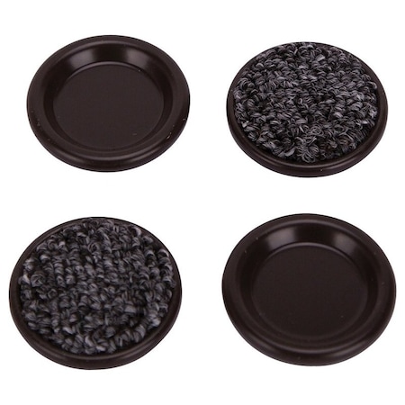 Prosource Furniture Slide Glide, Carpet/Steel, Brown, Brown, 1-3/16 x 1-3/4 in Dimensions FE-50510-PS