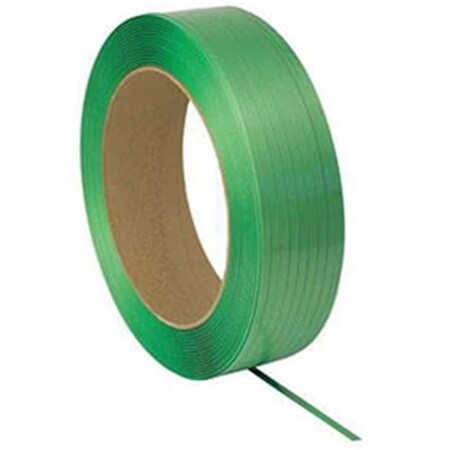 Pac Strapping Products Polyester Strapping 0.75 in. x 0.050 in. x 2,400 ft. - Green, 16 x 6 in. Core B1346778