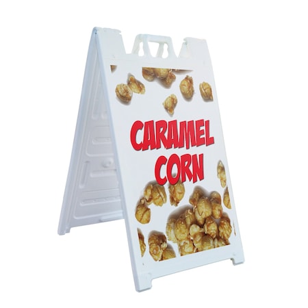 Signmission Caramel Corn, A-Frame & 2 Sign Inserts, Heavy-Duty Plastic Frame SBHD-C-2436-Caramel Corn